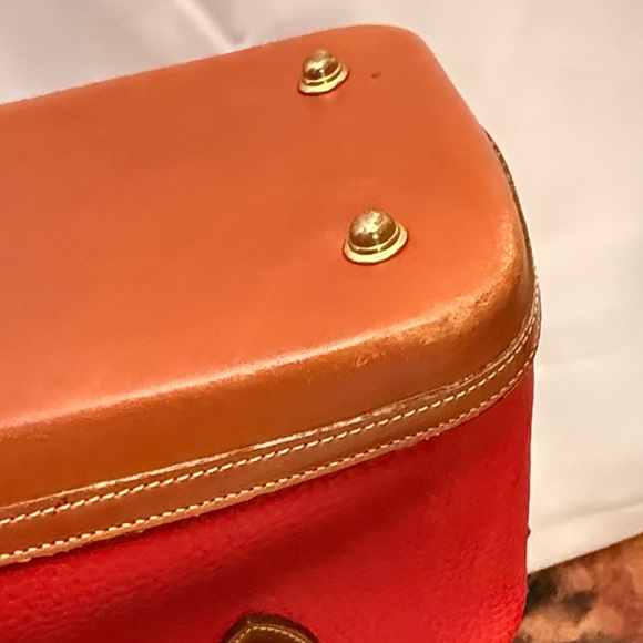 Dooney & Bourke Red and Tan Satchel doctor bag vintage leather - Picture 14 of 17